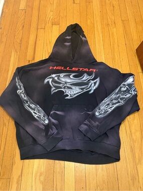 Hellstar Black Graphic Skull Hoodie